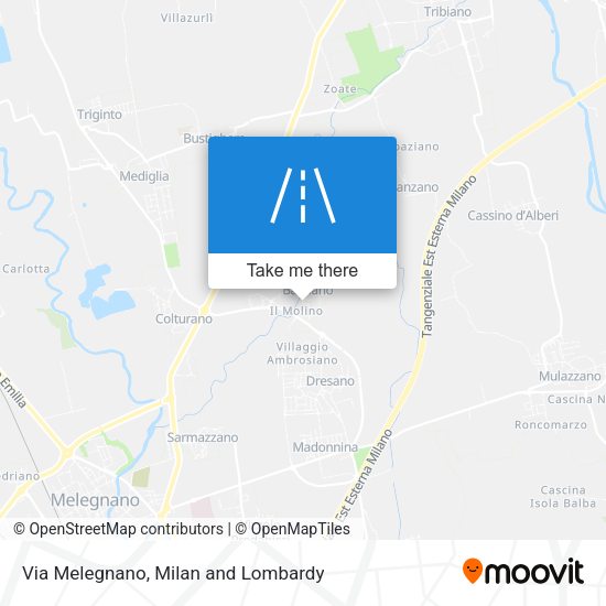 Via Melegnano map