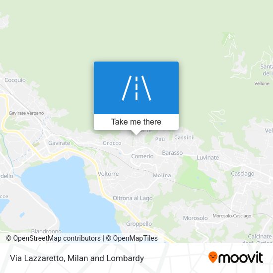 Via Lazzaretto map