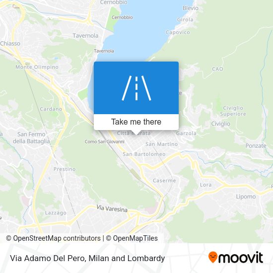 Via Adamo Del Pero map