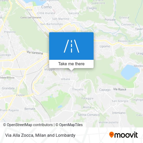 Via Alla Zocca map