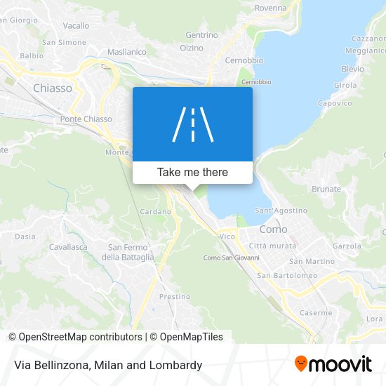 Via Bellinzona map