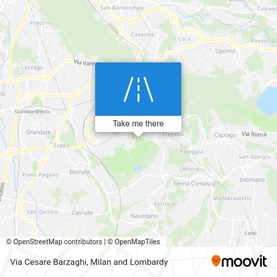 Via Cesare Barzaghi map