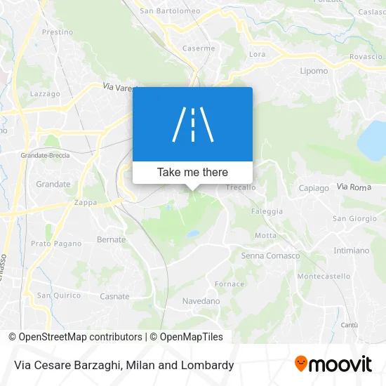 Via Cesare Barzaghi map