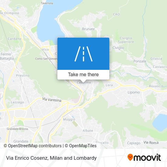 Via Enrico Cosenz map