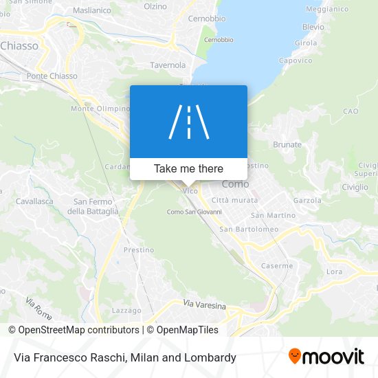 Via Francesco Raschi map