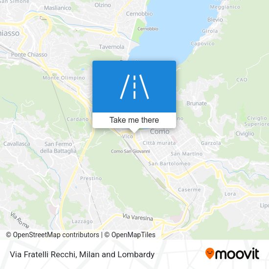 Via Fratelli Recchi map