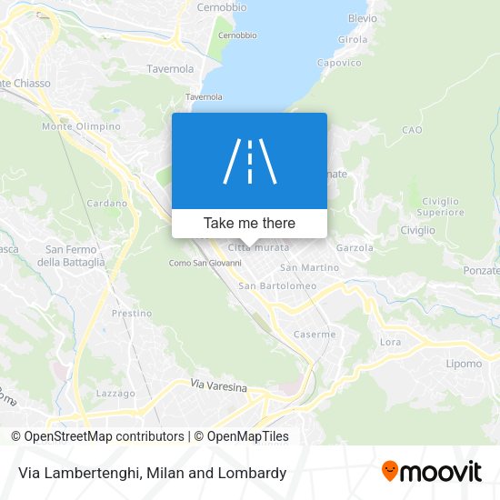 Via Lambertenghi map