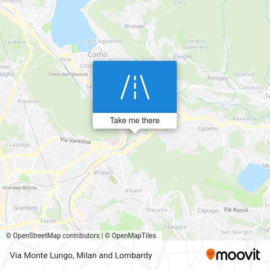 Via Monte Lungo map
