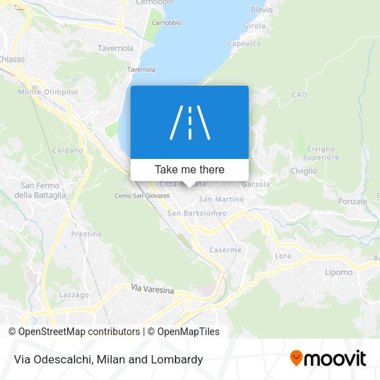 Via Odescalchi map