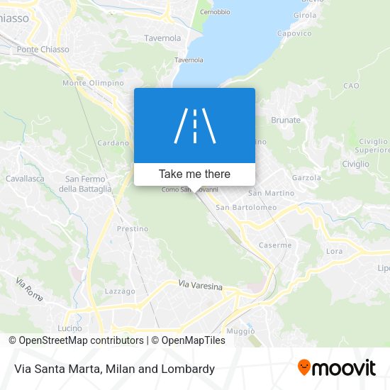 Via Santa Marta map