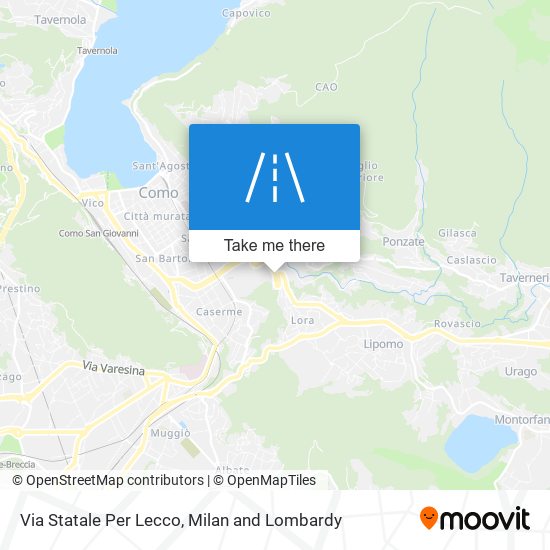 Via Statale Per Lecco map