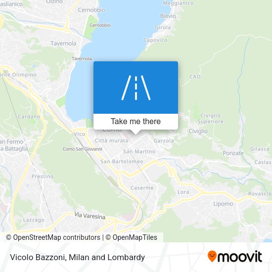 Vicolo Bazzoni map