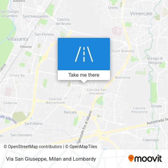 Via San Giuseppe map