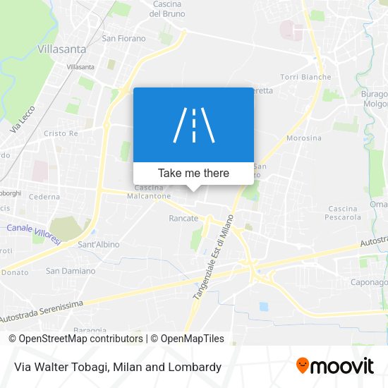 Via Walter Tobagi map