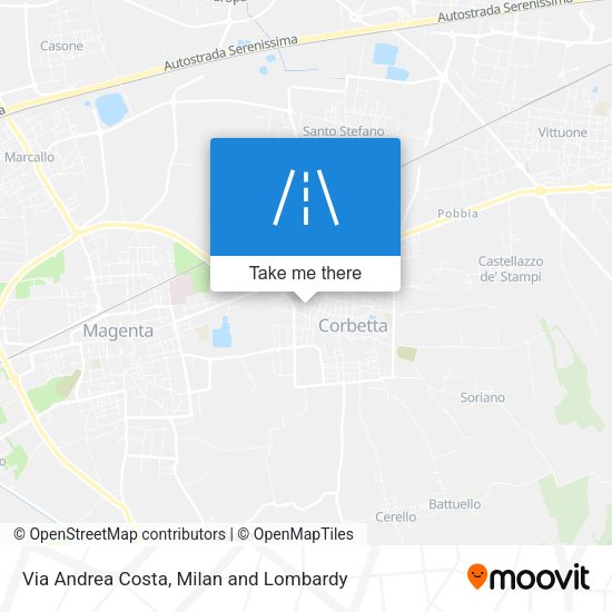 Via Andrea Costa map