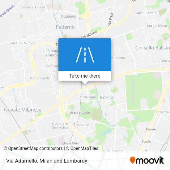 Via Adamello map