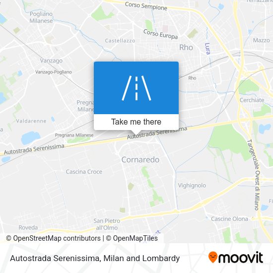 Autostrada Serenissima map