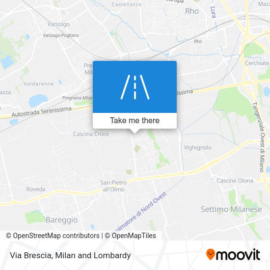 Via Brescia map