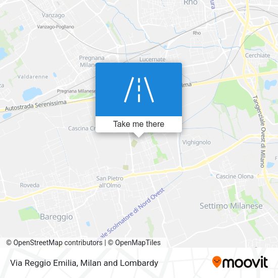 Via Reggio Emilia map