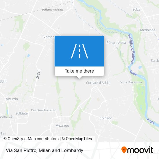 Via San Pietro map