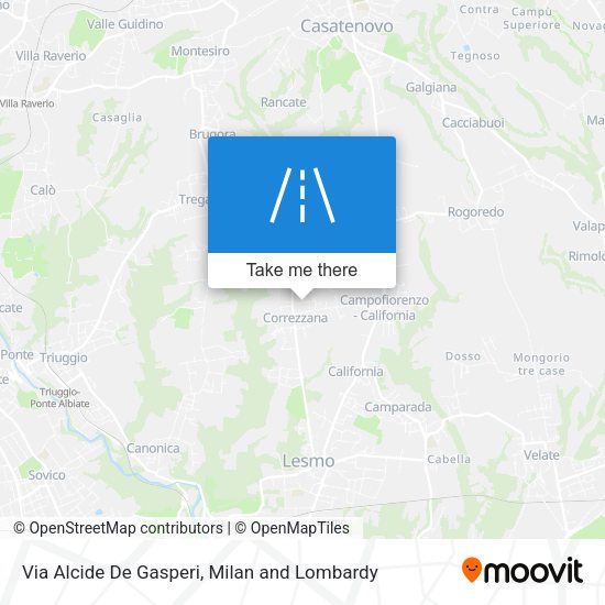 Via Alcide De Gasperi map