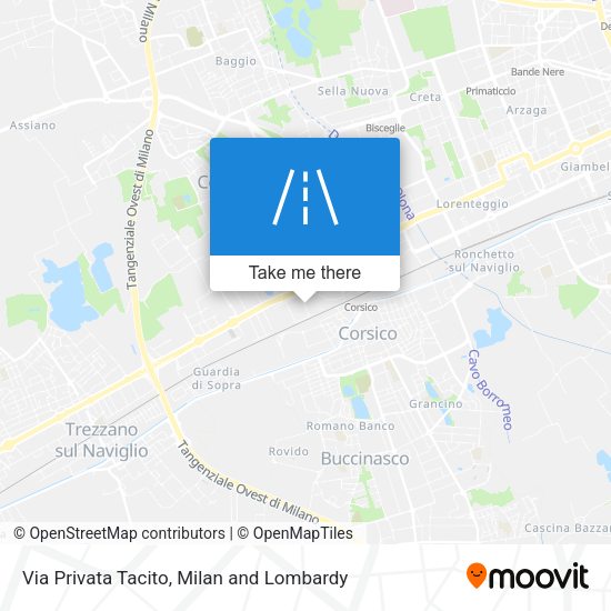 Via Privata Tacito map