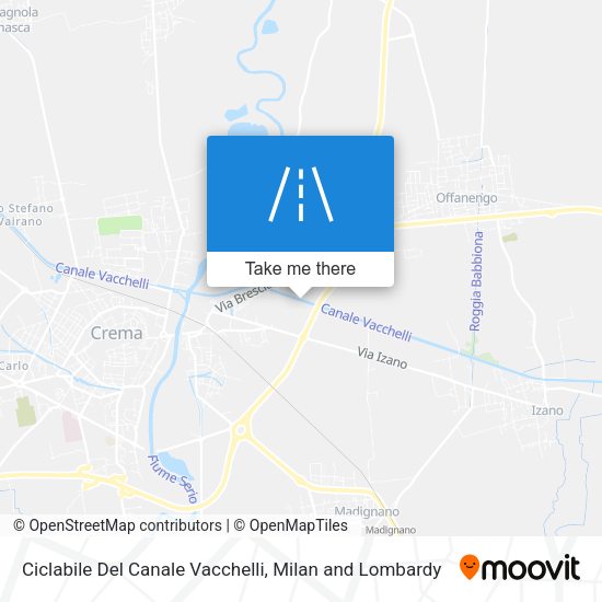 Ciclabile Del Canale Vacchelli map