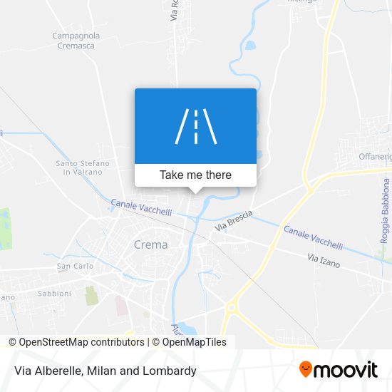 Via Alberelle map