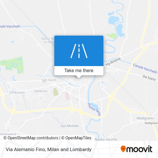 Via Alemanio Fino map