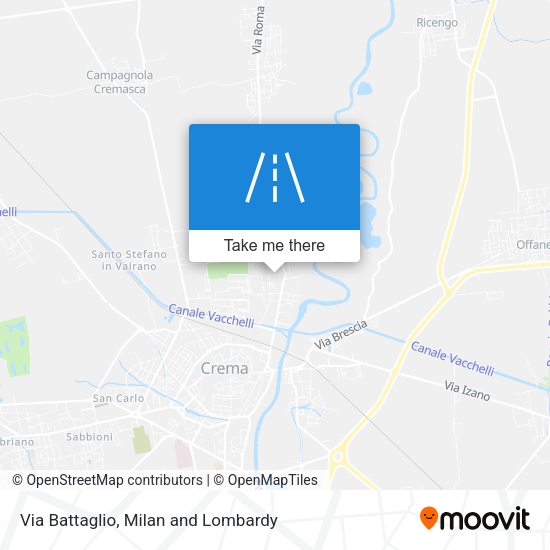 Via Battaglio map