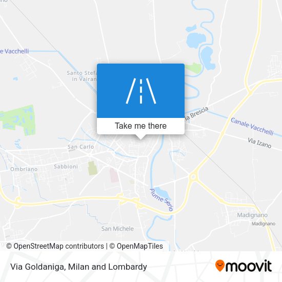 Via Goldaniga map