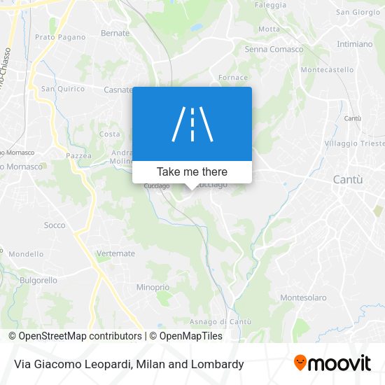 Via Giacomo Leopardi map
