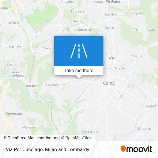 Via Per Cucciago map