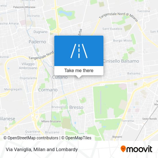 Via Vaniglia map