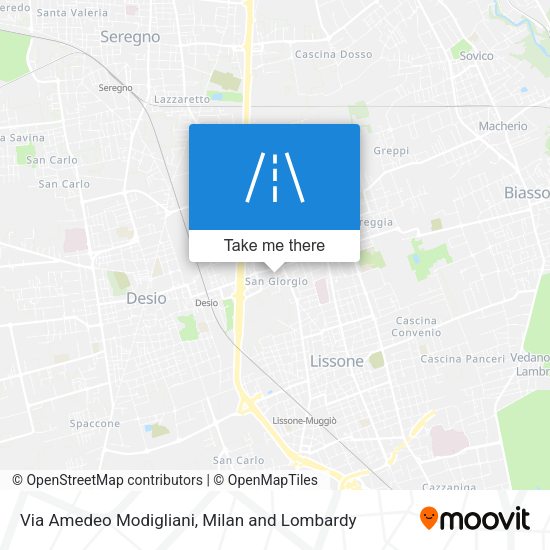 Via Amedeo Modigliani map