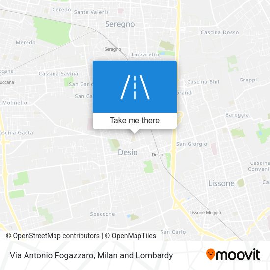 Via Antonio Fogazzaro map