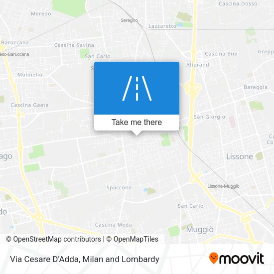 Via Cesare D'Adda map