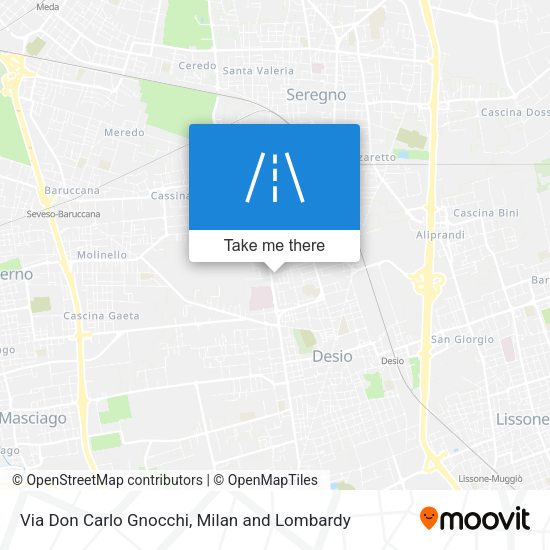 Via Don Carlo Gnocchi map