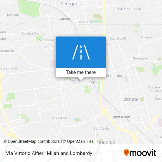 Via Vittorio Alfieri map