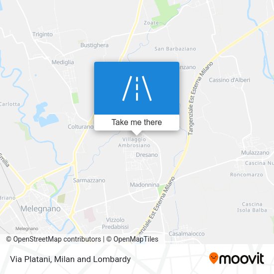 Via Platani map