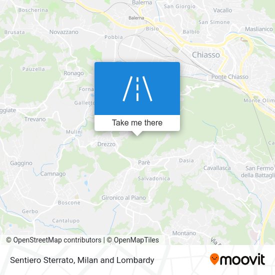 Sentiero Sterrato map