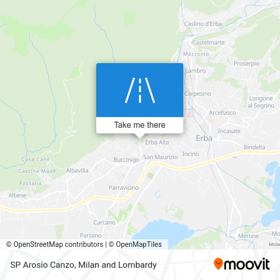 SP Arosio Canzo map