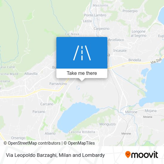 Via Leopoldo Barzaghi map