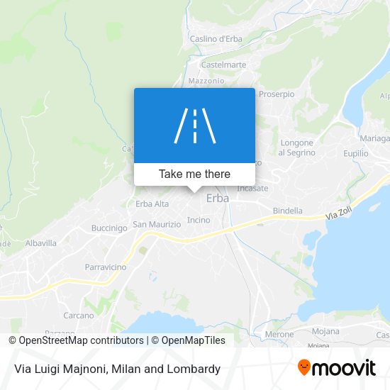 Via Luigi Majnoni map