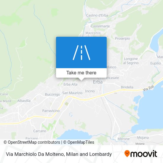 Via Marchiolo Da Molteno map