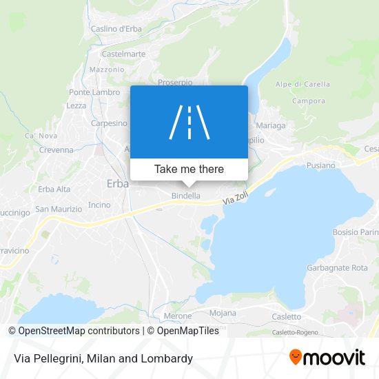 Via Pellegrini map