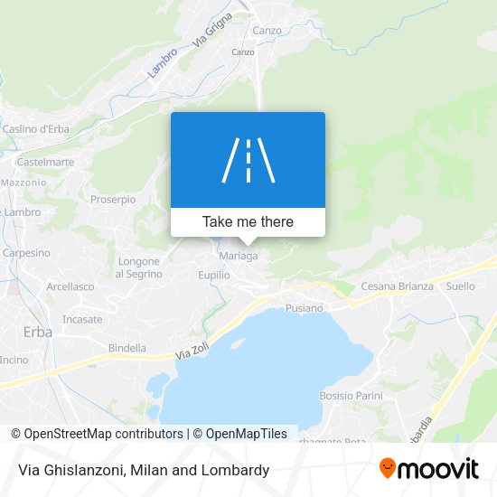 Via Ghislanzoni map