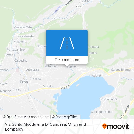 Via Santa Maddalena Di Canossa map