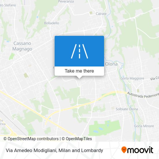 Via Amedeo Modigliani map