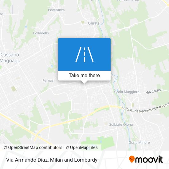 Via Armando Diaz map